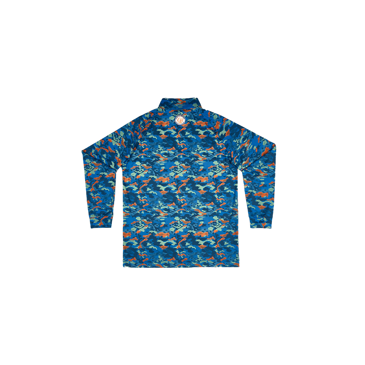 Back view of the men’s 1/4 zip