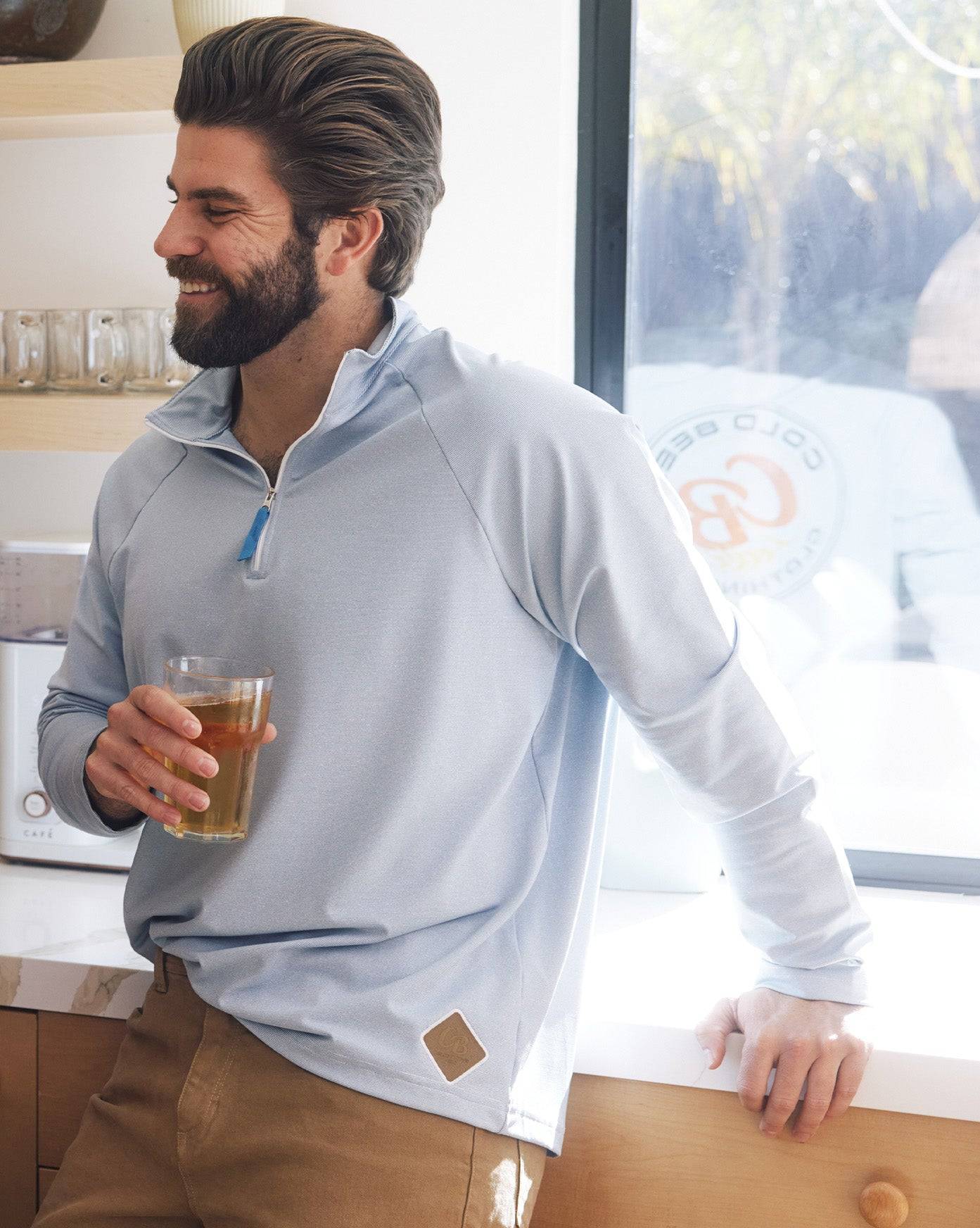 Light Blue Performance Quarter Zip