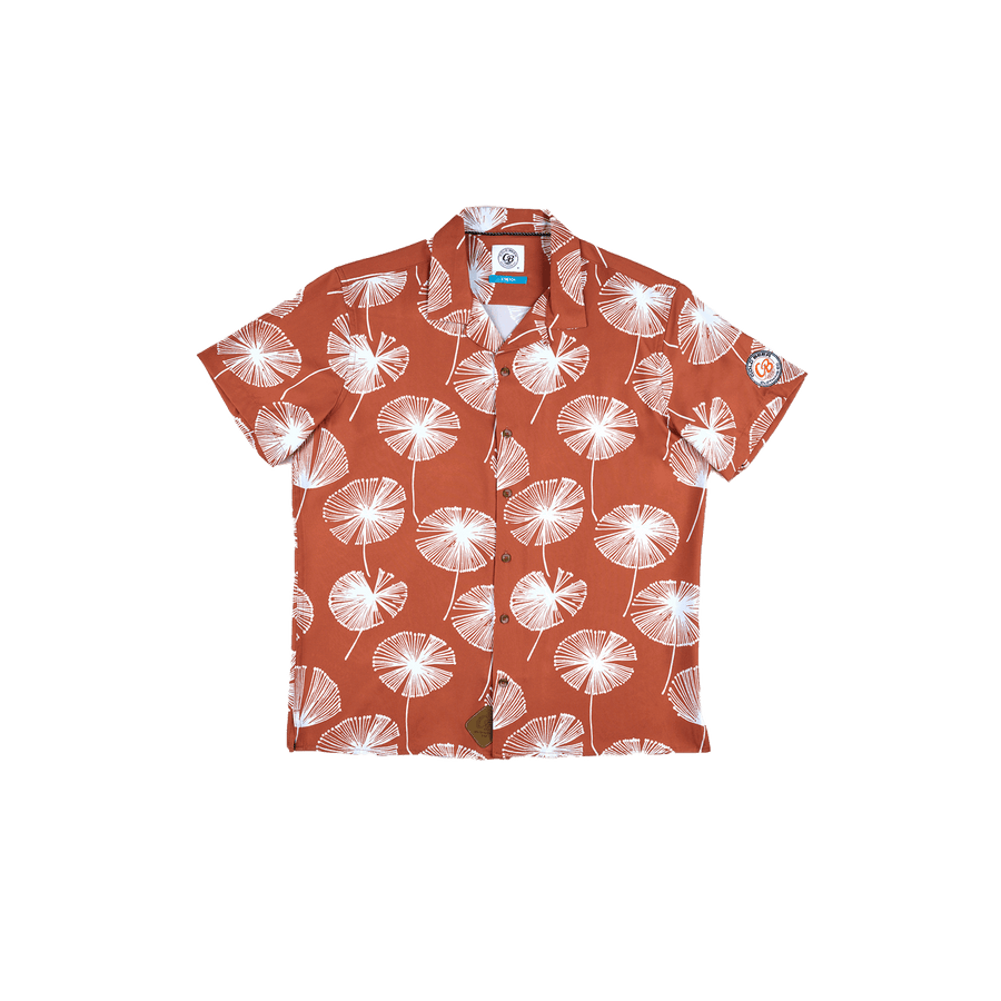 Classic camp raw siena shirt men's style with lightweight fabric and relaxed fit.