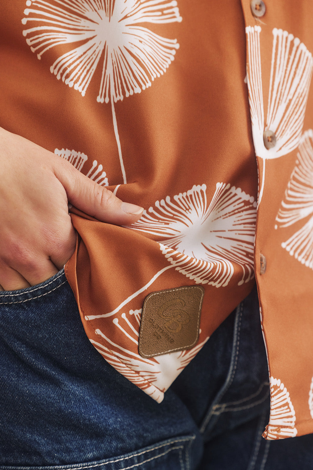 Vintage Big Dandelion Camp Shirt