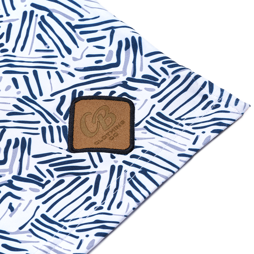 Men's Cold Beer Club Polo - White + Navy