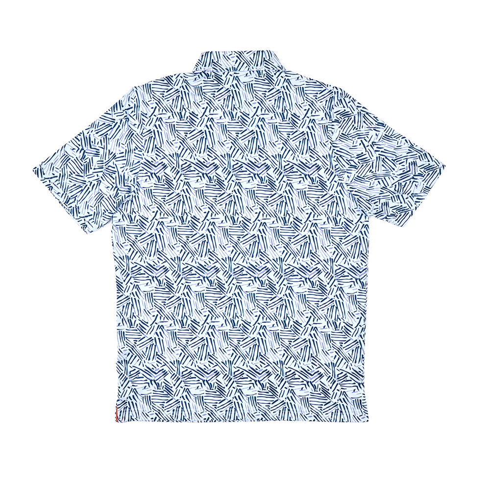 Men's Cold Beer Club Polo - White + Navy