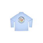 Back view of the performance quarter zip