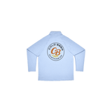 Back view of the performance quarter zip