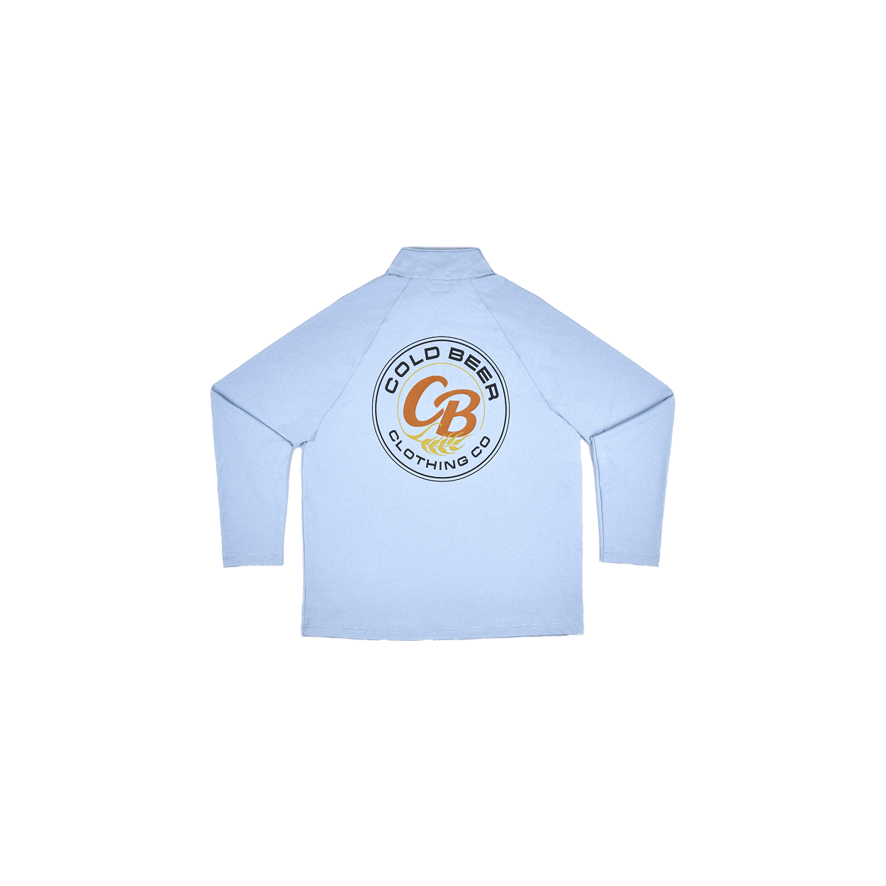 Back view of the performance quarter zip