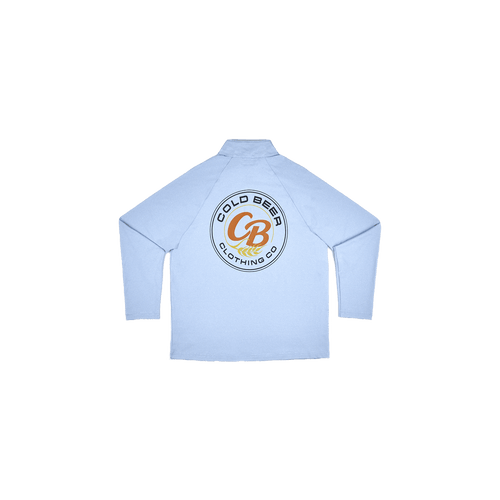 Back view of the performance quarter zip