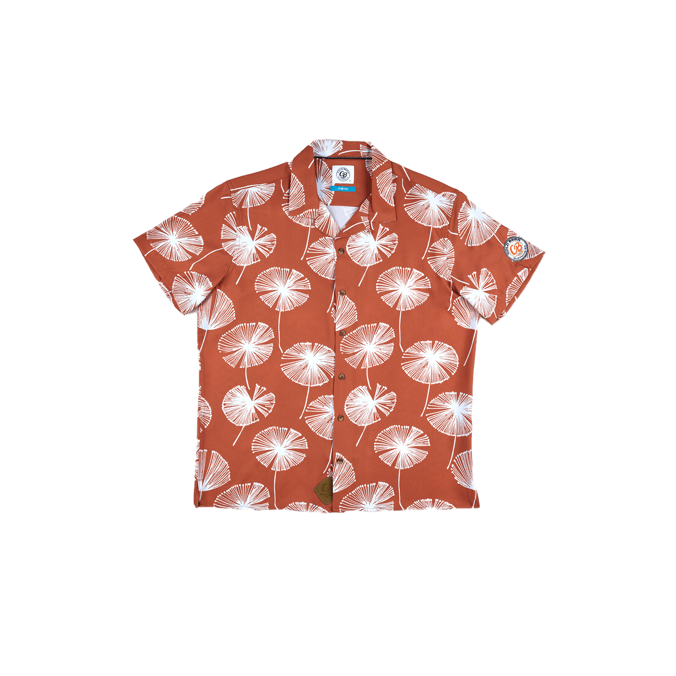 Classic camp raw siena shirt men's style with lightweight fabric and relaxed fit.