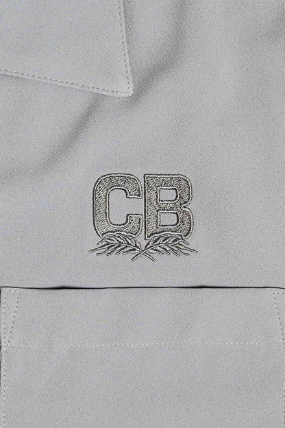 Classic Performance Camp Shirt Silver Color Up Close View Of Pocket