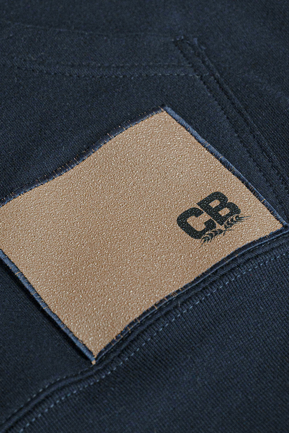 Cold Beer Clothing Logo Hoodie Up Close View Of Gripp-Tac Patch