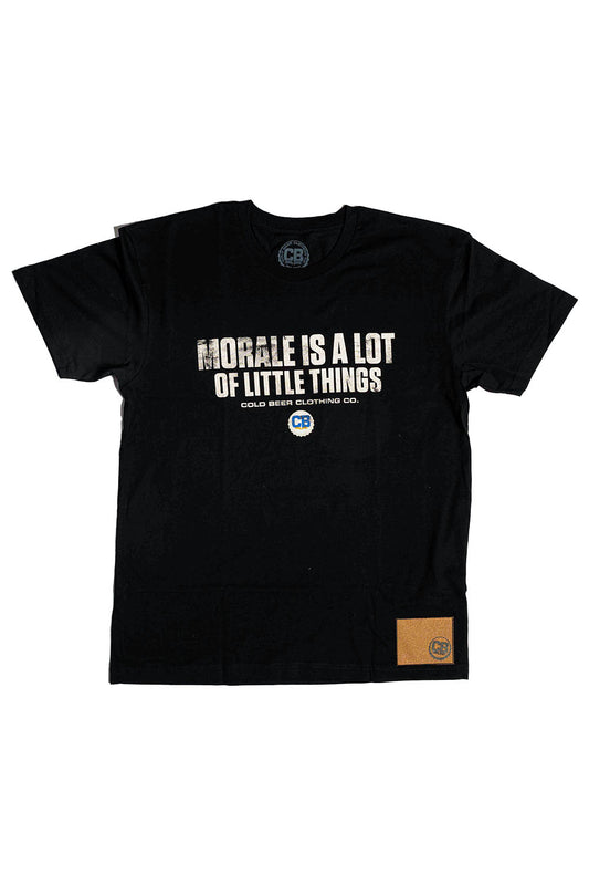 Cold Beer Clothing Morale Tee Black Color Front View