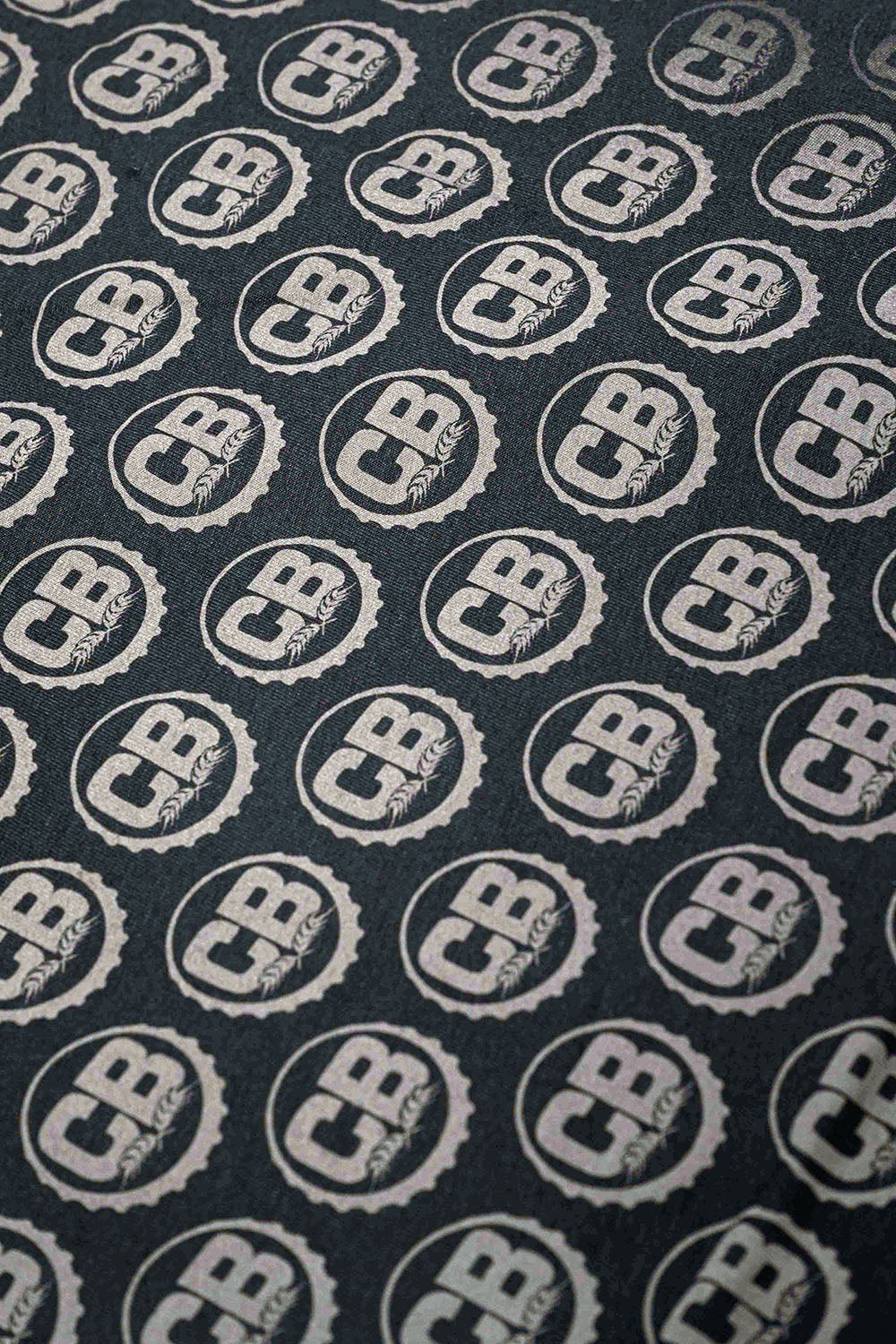 Cold Beer Clothing Morale Tee Black Color Up Close View Of Logo Pattern