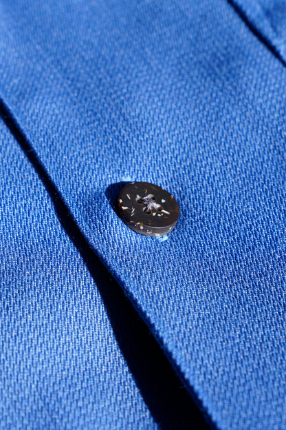 Ocean Blue Classic Ribbed Camp Shirt