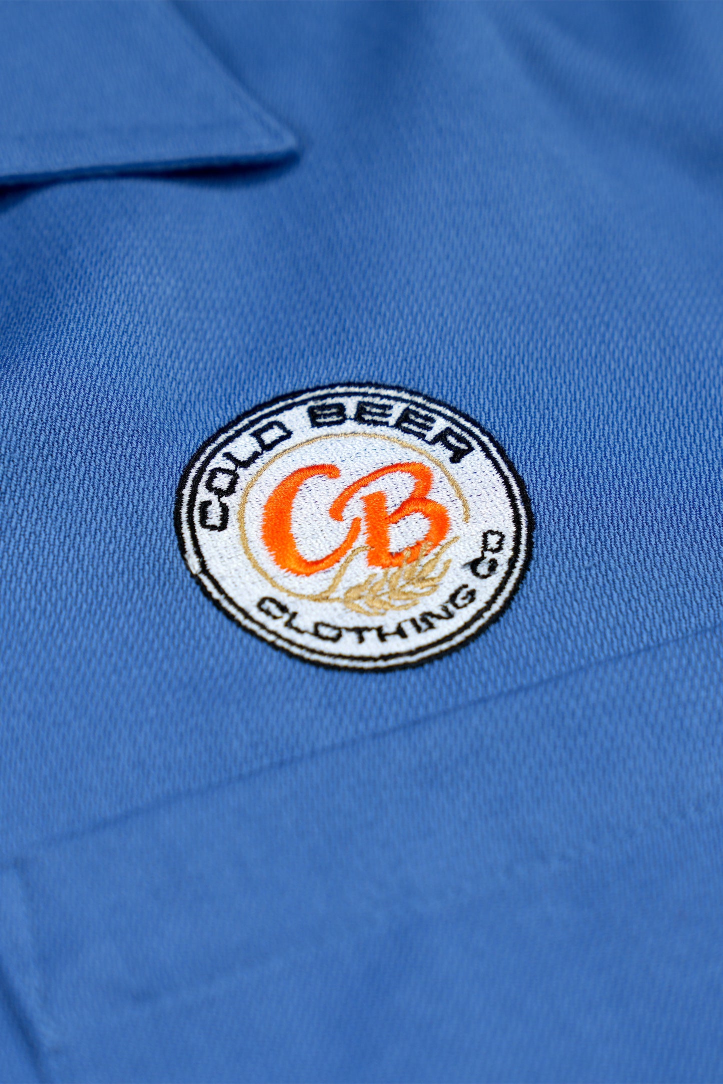 Ocean Blue Classic Ribbed Camp Shirt