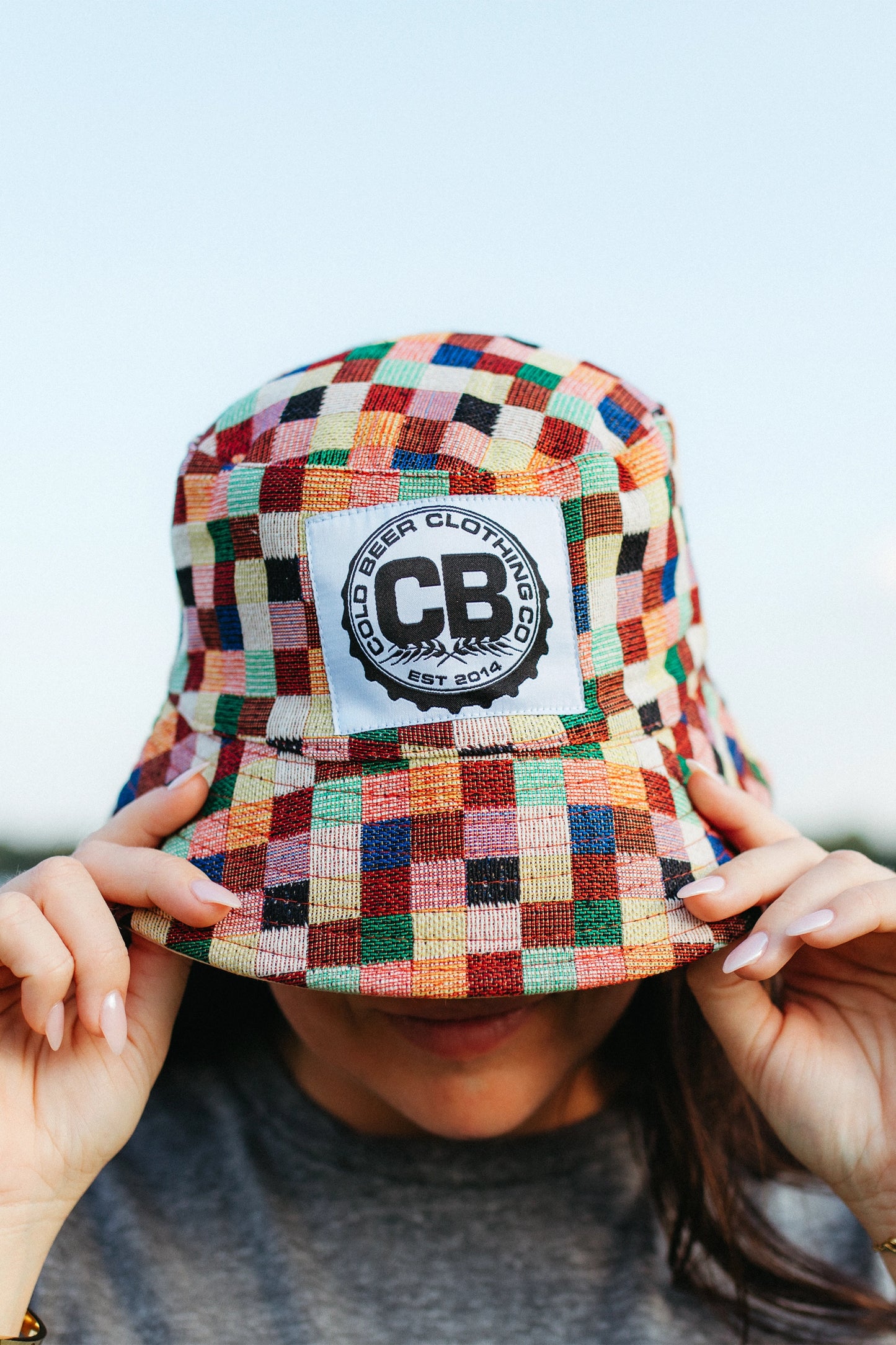 Women's Pattern Bucket Hat Model Shot